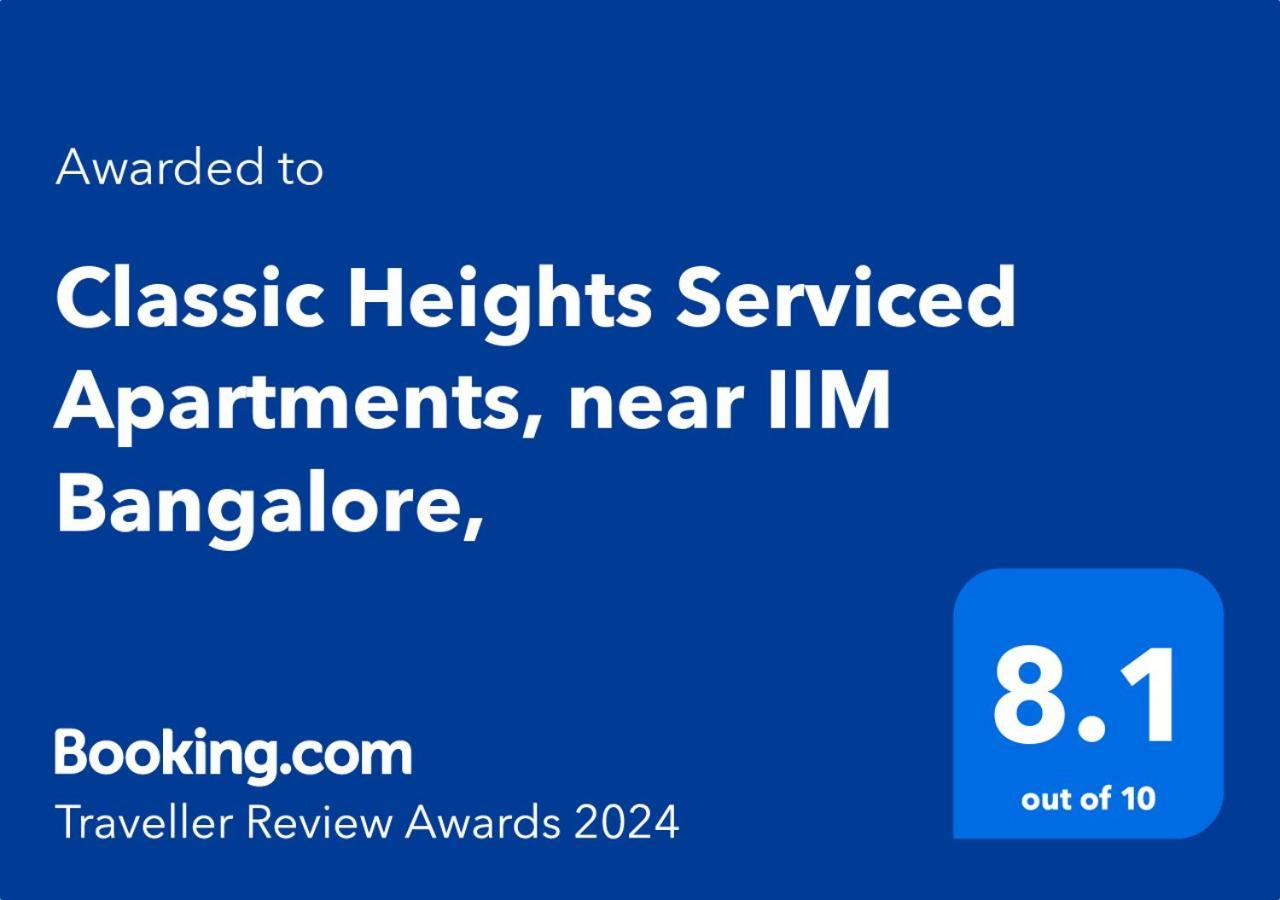 Classic Heights Serviced Apartments, Near Iim Bangalore, Bagian luar foto